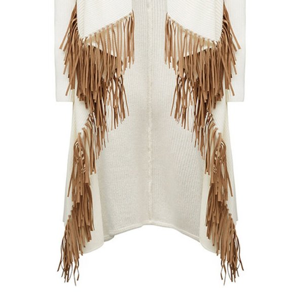 FRENCH CONNECTION Fringe Drape Cardigan NWT RP$200 - Picture 3 of 7